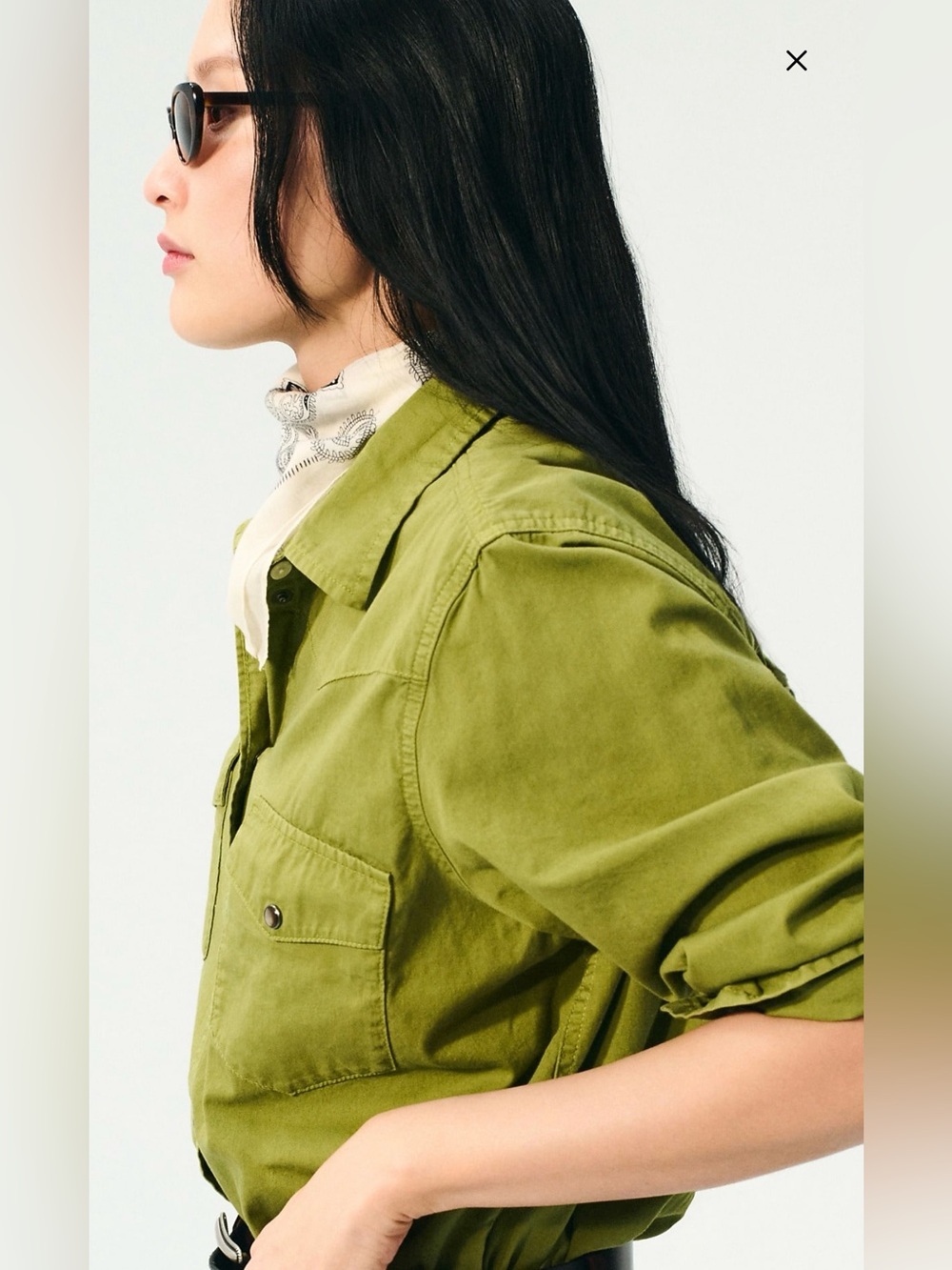 J.Crew Jules Garment Dyed Cotton Poplin Shirt NWT Olive Green Size 8 - Picture 6 of 6